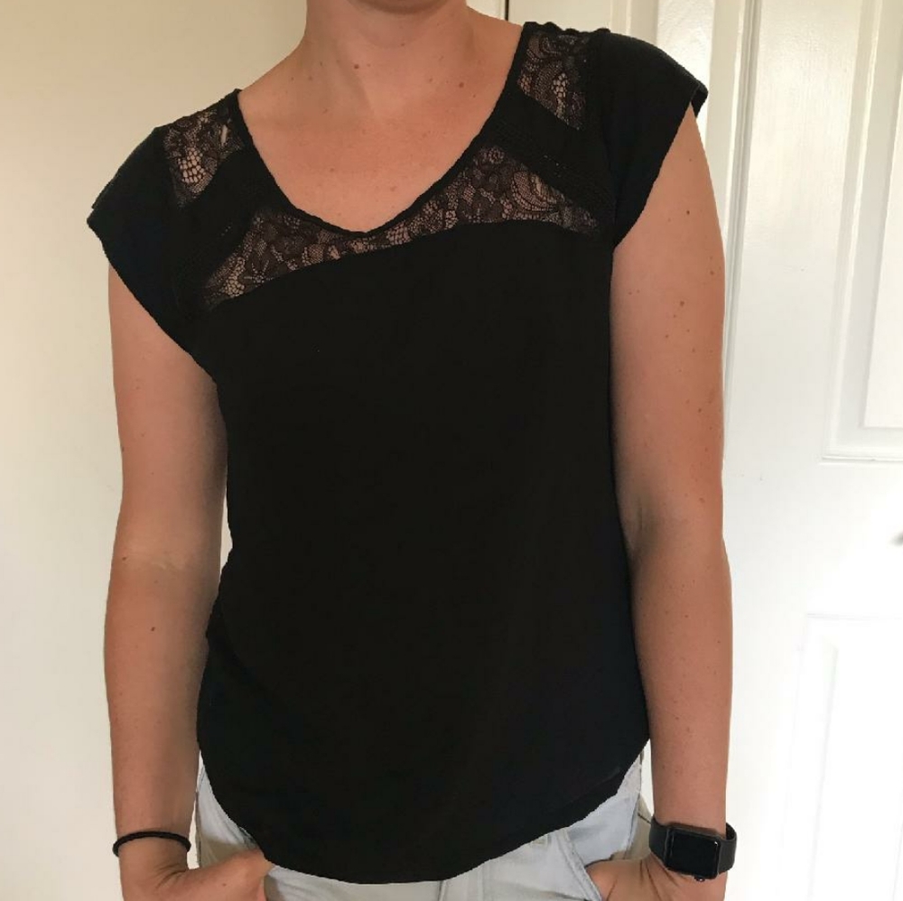 Lace trim top